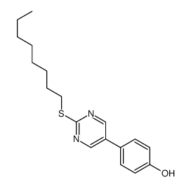 4-(2-octylsulfanylpyrimidin-5-yl)phenol结构式