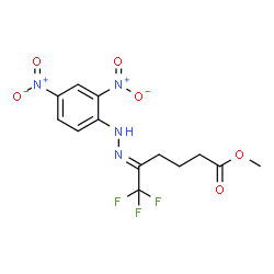 (E)-Methyl 5-(2-(2,4-dinitrophenyl)hydrazono)-6,6,6-Trifluoro-ohexanoate结构式