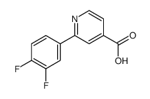 2-(3,4-difluorophenyl)pyridine-4-carboxylic acid结构式