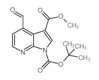 1-tert-Butyl 3-methyl 4-formyl-1H-pyrrolo[2,3-b]pyridine-1,3-dicarboxylate Structure