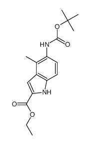 ethyl 5-[(tert-butoxycarbonyl)amino]-4-methyl-1H-indole-2-carboxylate Structure