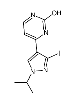 4-(3-iodo-1-isopropyl-1H-pyrazol-4-yl) pyrimidin-2-ol结构式