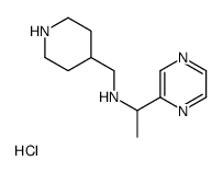 N-(piperidin-4-ylmethyl)-1-pyrazin-2-ylethanamine,hydrochloride结构式