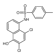 N-(2,4-Dichloro-1-hydroxy-5-naphtyl)-p-toluenesulfonamide结构式