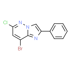 8-Bromo-6-chloro-2-phenylimidazo[1,2-b]pyridazine结构式
