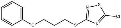 5-氯-3-[(3-苯氧基丙基)硫烷基]-1,2,4-噻二唑结构式