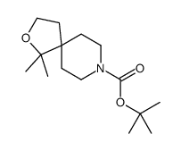 1,1-二甲基-2-噁-8-氮杂螺[4.5]癸烷-8-羧酸叔丁酯结构式