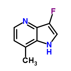 3-Fluoro-7-methyl-1H-pyrrolo[3,2-b]pyridine结构式