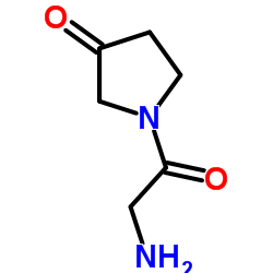 1-(Aminoacetyl)-3-pyrrolidinone结构式