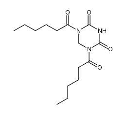 1,5-dihexanoyl-1,3,5-triazinane-2,4-dione结构式