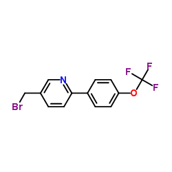 5-(Bromomethyl)-2-(4-trifluoromethoxyphenyl)pyridine结构式