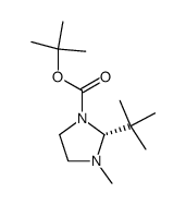 t-butyl (2R)-2-t-butyl-3-methyl-1-imidazolidinecarboxylate Structure