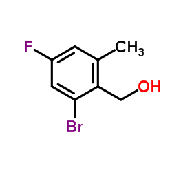 2-Bromo-4-fluoro-6-methylbenzyl alcohol结构式