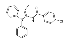 4-chloro-N-(3-methyl-1-phenyl-indol-2-yl)benzamide结构式