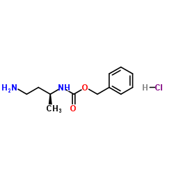 Benzyl [(2S)-4-amino-2-butanyl]carbamate hydrochloride (1:1) Structure