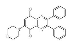 5,8-Quinoxalinedione,6-(4-morpholinyl)-2,3-diphenyl-结构式