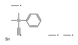 dimethyl-phenyl-(2-triethylstannylethynyl)silane结构式