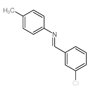 Benzenamine,N-[(3-chlorophenyl)methylene]-4-methyl- structure