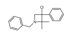 1-benzyl-3-chloro-2,2-dimethyl-3-phenylazetidine Structure