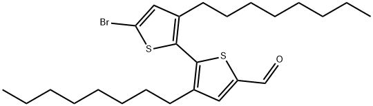 5'-溴-3'-辛基-[2,2'-联噻吩]-5-甲醛结构式