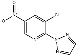 3-氯-5-硝基-2-(2H-1,2,3-三唑-2-基)吡啶结构式