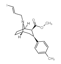 (e)-n-3-(iodoprop-2-enyl)2beta-carbomethoxy-3beta-(p-tolyl)-nortropan结构式