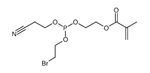 2-Bromoethoxy-2-(cyanoethoxy)-2-(methacryloyloxy)ethoxyphosphine结构式