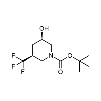 (3R,5S)-3-羟基-5-(三氟甲基)哌啶-1-羧酸叔丁酯结构式