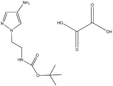 tert-butyl [2-(4-amino-1H-pyrazol-1-yl)ethyl]carbamate oxalate Structure