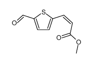 methyl 3-(5-formylthiophen-2-yl)prop-2-enoate结构式
