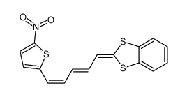 2-[5-(5-nitrothiophen-2-yl)penta-2,4-dienylidene]-1,3-benzodithiole Structure