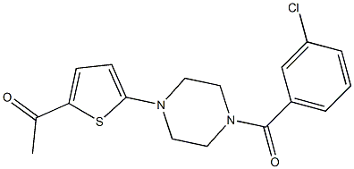 1-(5-(4-(3-chlorobenzoyl)piperazin-1-yl)thiophen-2-yl)ethan-1-one Structure