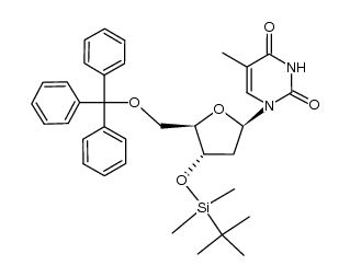 5'-O-trityl-3'-O-tert-butyldimethylsilyl thymidine Structure