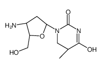 1-[(2R,4S,5S)-4-amino-5-(hydroxymethyl)oxolan-2-yl]-5-methyl-1,3-diazinane-2,4-dione Structure