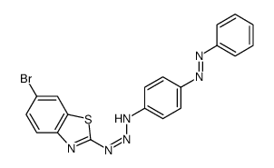 N-[(6-bromo-1,3-benzothiazol-2-yl)diazenyl]-4-phenyldiazenylaniline结构式