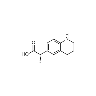 (2S)-2-(1,2,3,4-Tetrahydro-6-quinolinyl)propanoic acid Structure