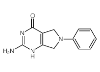 4H-Pyrrolo[3,4-d]pyrimidin-4-one,2-amino-3,5,6,7-tetrahydro-6-phenyl-结构式