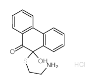 9(10H)-Phenanthrenone,10-[(2-aminoethyl)thio]-10-hydroxy-, hydrochloride (1:1) Structure