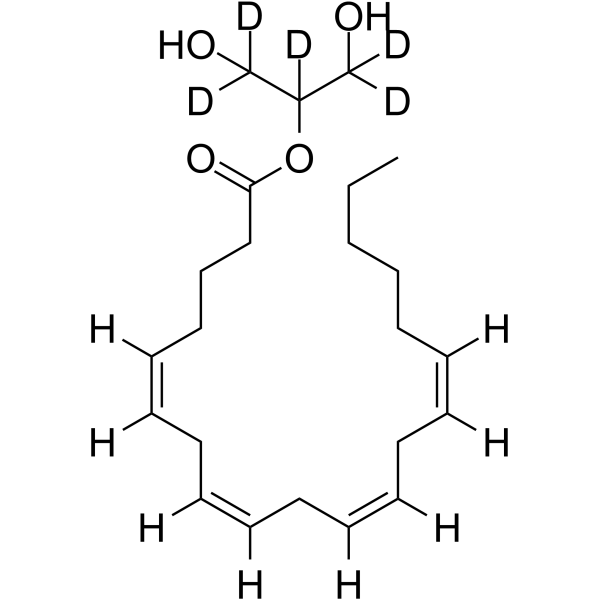 2-Arachidonoylglycerol-d5结构式