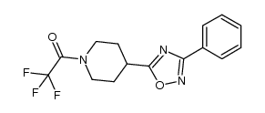 2,2,2-trifluoro-1-(4-(3-phenyl-1,2,4-oxadiazol-5-yl)piperidin-1-yl)ethanone Structure