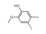 4,5-diiodo-2-methoxyphenol Structure