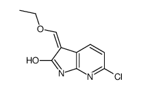 (3Z)-6-Chloro-3-(ethoxymethylene)-1,3-dihydro-2H-pyrrolo[2,3-b]py ridin-2-one Structure