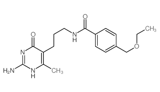 Benzamide,N-[3-(2-amino-1,6-dihydro-4-methyl-6-oxo-5-pyrimidinyl)propyl]-4-(ethoxymethyl)- Structure