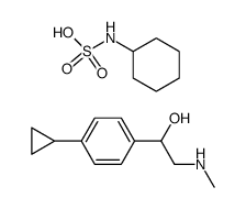 1-(4-Cyclopropyl-phenyl)-2-methylamino-ethanol; compound with cyclohexyl-sulfamic acid结构式