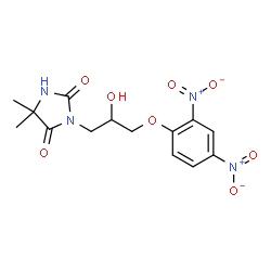 3-[3-(2,4-dinitrophenoxy)-2-hydroxypropyl]-5,5-dimethylimidazolidine-2,4-dione结构式