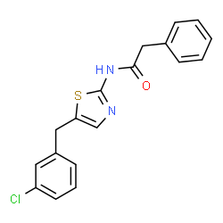 N-(5-(3-chlorobenzyl)thiazol-2-yl)-2-phenylacetamide结构式