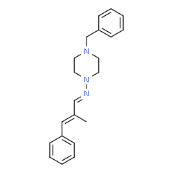 4-benzyl-N-[(2E)-2-methyl-3-phenylprop-2-en-1-ylidene]piperazin-1-amine结构式