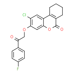 2-chloro-3-[2-(4-fluorophenyl)-2-oxoethoxy]-7,8,9,10-tetrahydrobenzo[c]chromen-6-one Structure