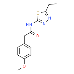 N-(5-Ethyl-1,3,4-thiadiazol-2-yl)-2-(4-methoxyphenyl)acetamide结构式