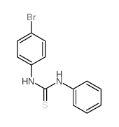 N-(4-溴苯基)-N-苯基-硫脲结构式